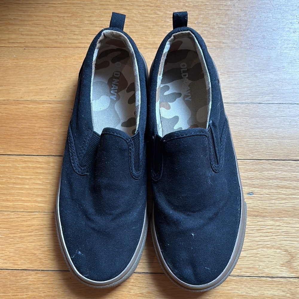 Old Navy Black Canvas Slip-Ons